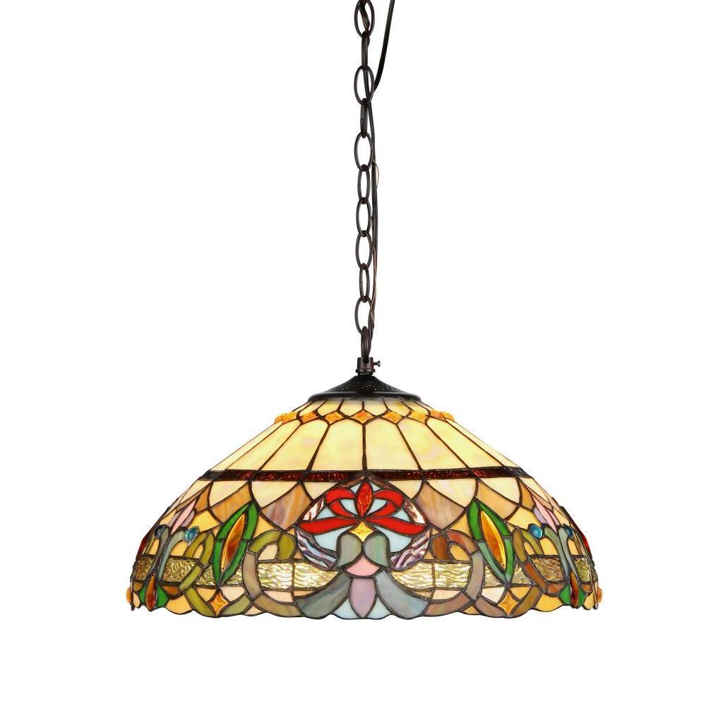 Chloe Tiffany Style Victorian Design 2 Light Hanging Pendant