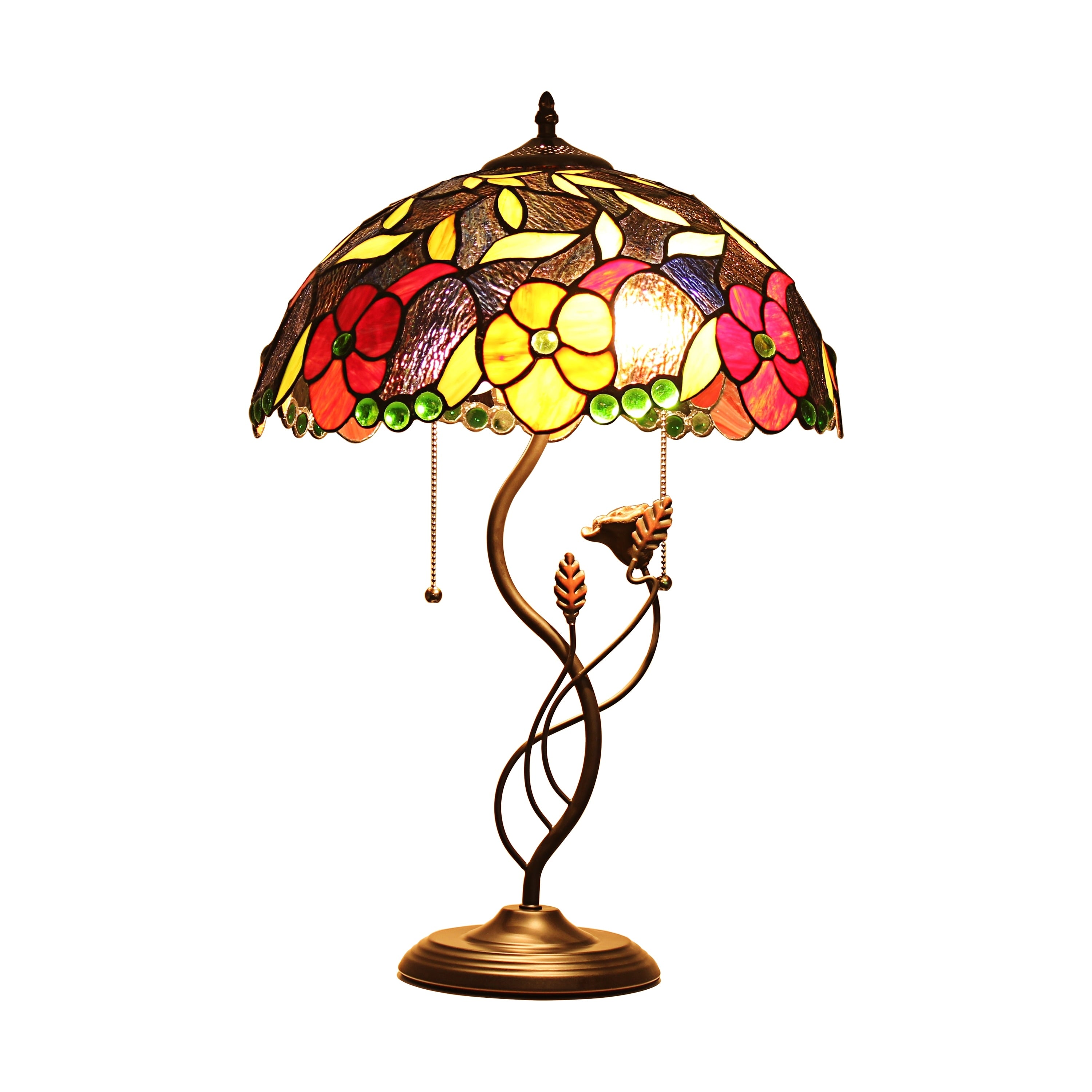 Tiffany Style Victorian Design 2 Light Oil Rubbed Bronze Table Lamp
