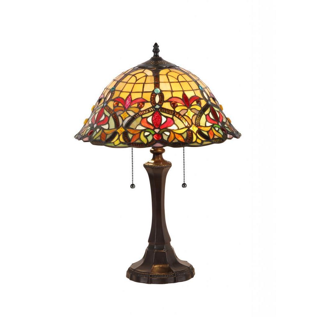 Tiffany Style Victorian Design 2 Light Table Lamp