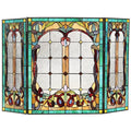 Tiffany Style Victorian Design Fireplace Screen