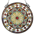 Chloe Tiffany Style Victorian Design Stained Glass Window Panel