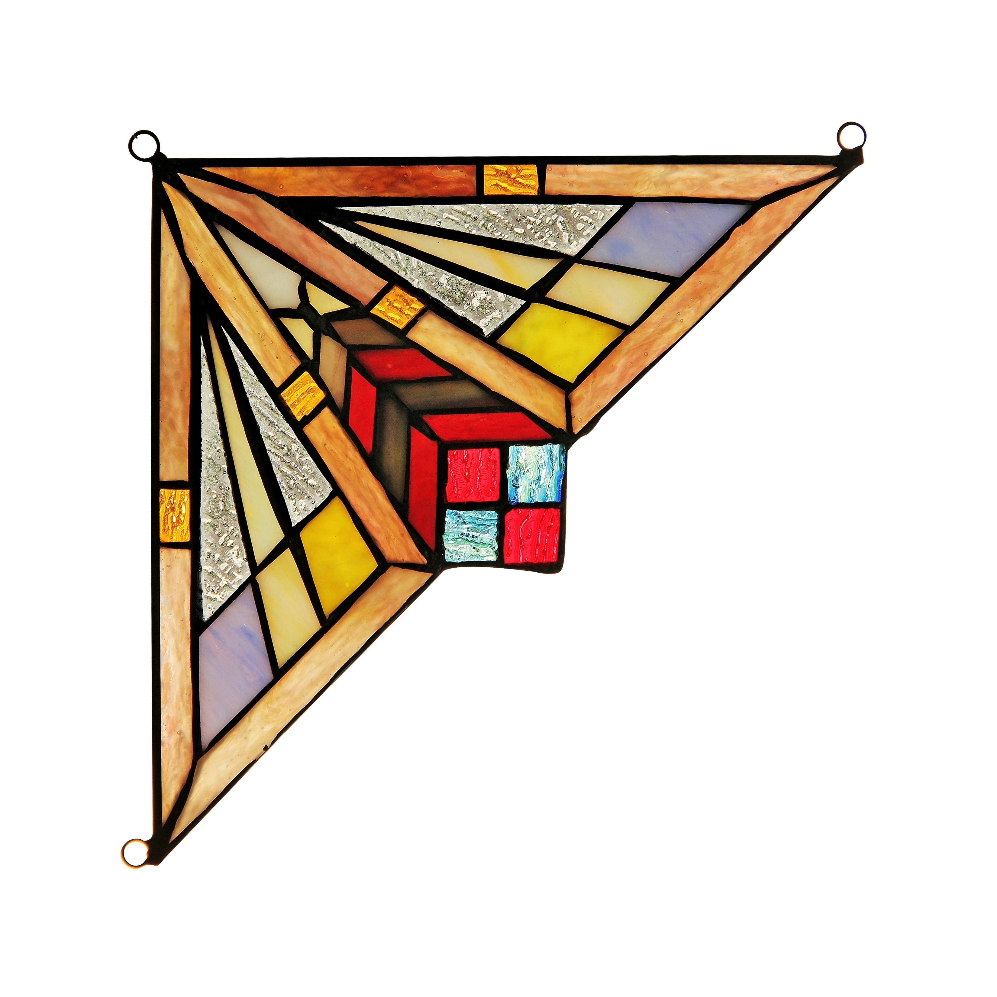 Chloe Tiffany Style Stained Glass Window Corner Panel