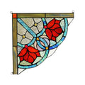Chloe Tiffany Style Stained Glass Window Corner Panel