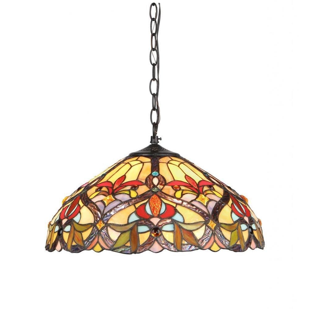 Tiffany Style Victorian Design 2 Light Pendant