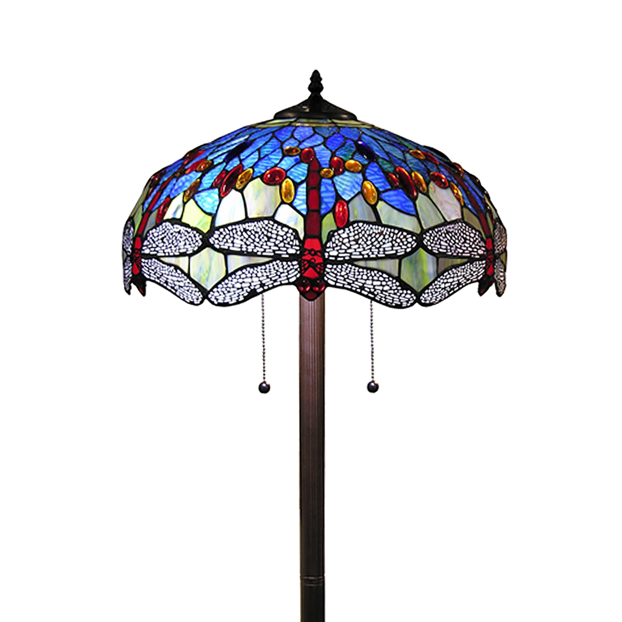 Tiffany Style Azul Dragonfly 18 Inch Floor Lamp