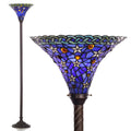 Tiffany Style Blue Star Torchiere