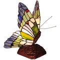 Tiffany Style Butterfly Bronze Night Light