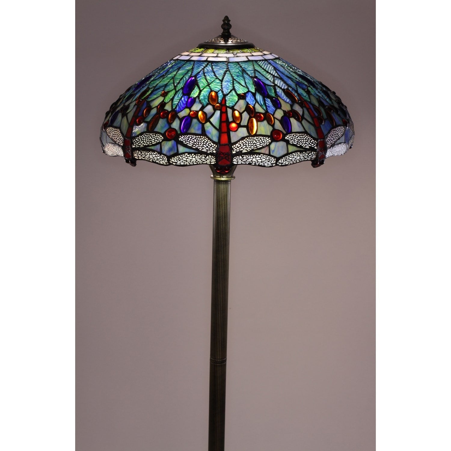 Tiffany Style Dragonfly Floor Lamp