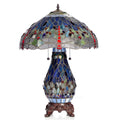Tiffany Style Dragonfly Lamp With Lighted Base