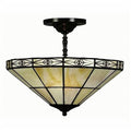 Tiffany Style Geometric Mission Style Hanging Lamp