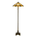 Tiffany Style Hex Mission Floor Lamp