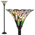 Tiffany Style Iris Torchiere