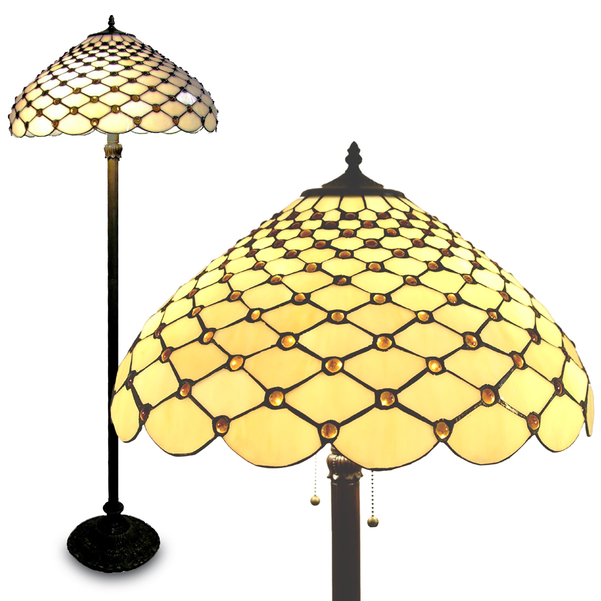 Tiffany Style Jewel Floor Lamp