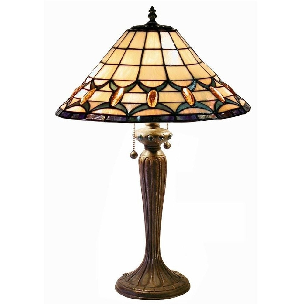 Tiffany Style Jeweled Table Lamp