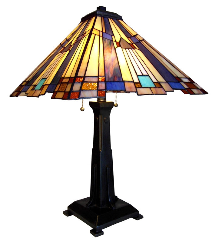 Chloe Tiffany Style Mission Design 2 Light Table Lamp