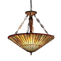 Chloe Tiffany Style Mission Design 3 Light Dark Antique Bronze Pendant
