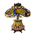 Tiffany Style Peacock Lantern Table Lamp