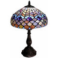 Warehouse Of Tiffany Tiffany Style Metal Glass Peacock Table Lamp