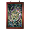 Warehouse Of Tiffany Purple Wooden Frame Tiffany Style Window Panel