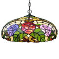 Tiffany Style Rose Floral Hanging Fixture