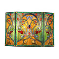 Tiffany Style Victorian Design Fireplace Screen