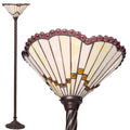 Tiffany Style White Jewel Torchiere