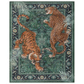 Tiger Leopard Print Washable Area Rug Boho Animal Indoor Carpet Non Slip Low Pile