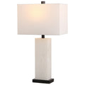 Tiggie 27 Contemporary Modern Alabaster Rectangular Led Table Lamp
