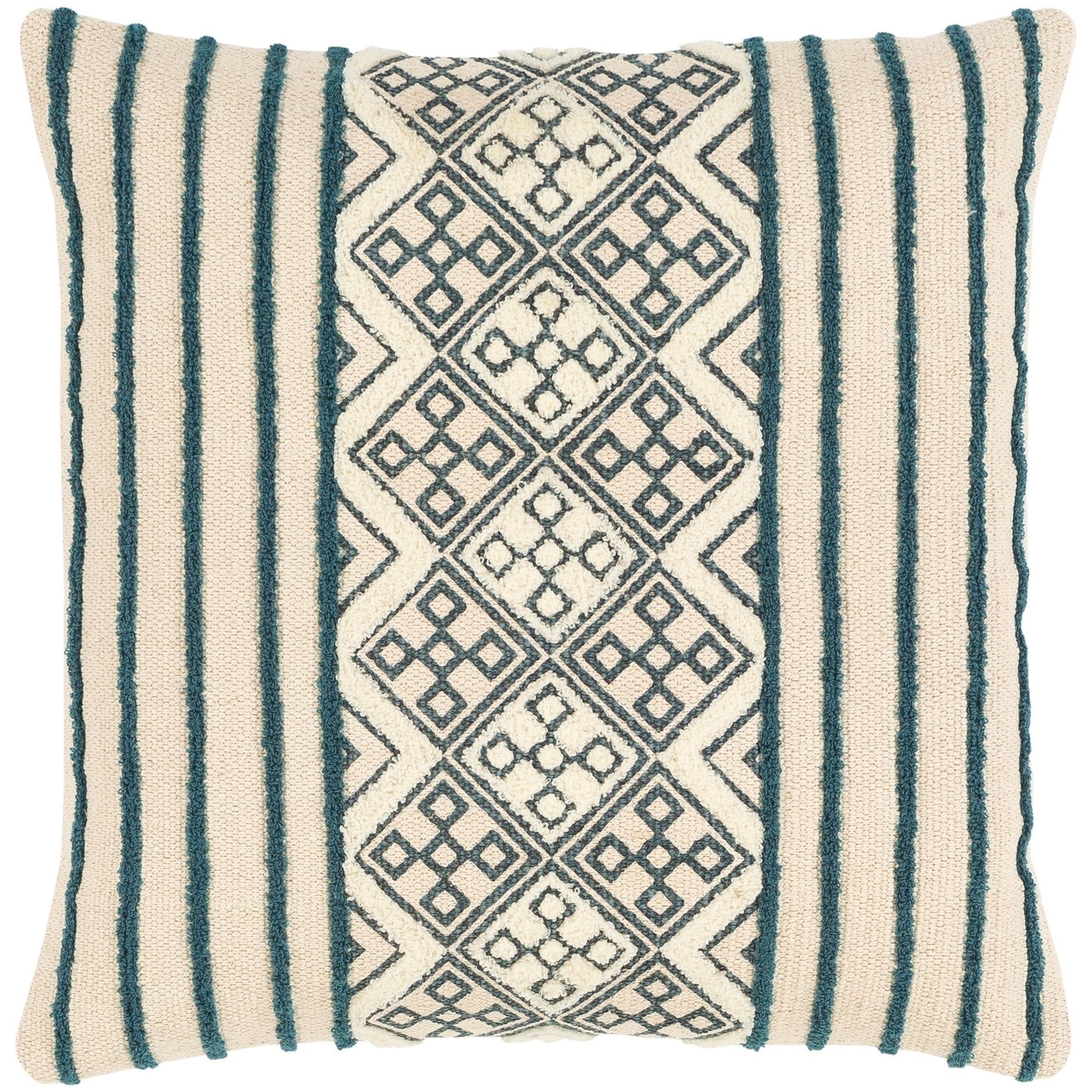 Tihana Bohemian Block Print 20 Inch Throw Pillow