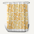 Tiki Square Geometric Print Shower Curtain