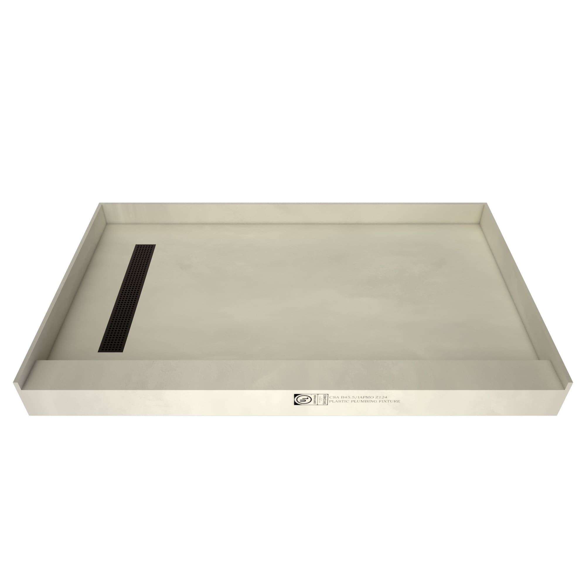 Tile Redi Rt3060L Pvc 2.5 Redi Trench 60 X 30 Three Wall Alcove Shower Pan Wit Oil Rubbed Bronze