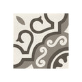 Hand Made Encaustic Look 8X8 Particular White Brown Decorative Blend