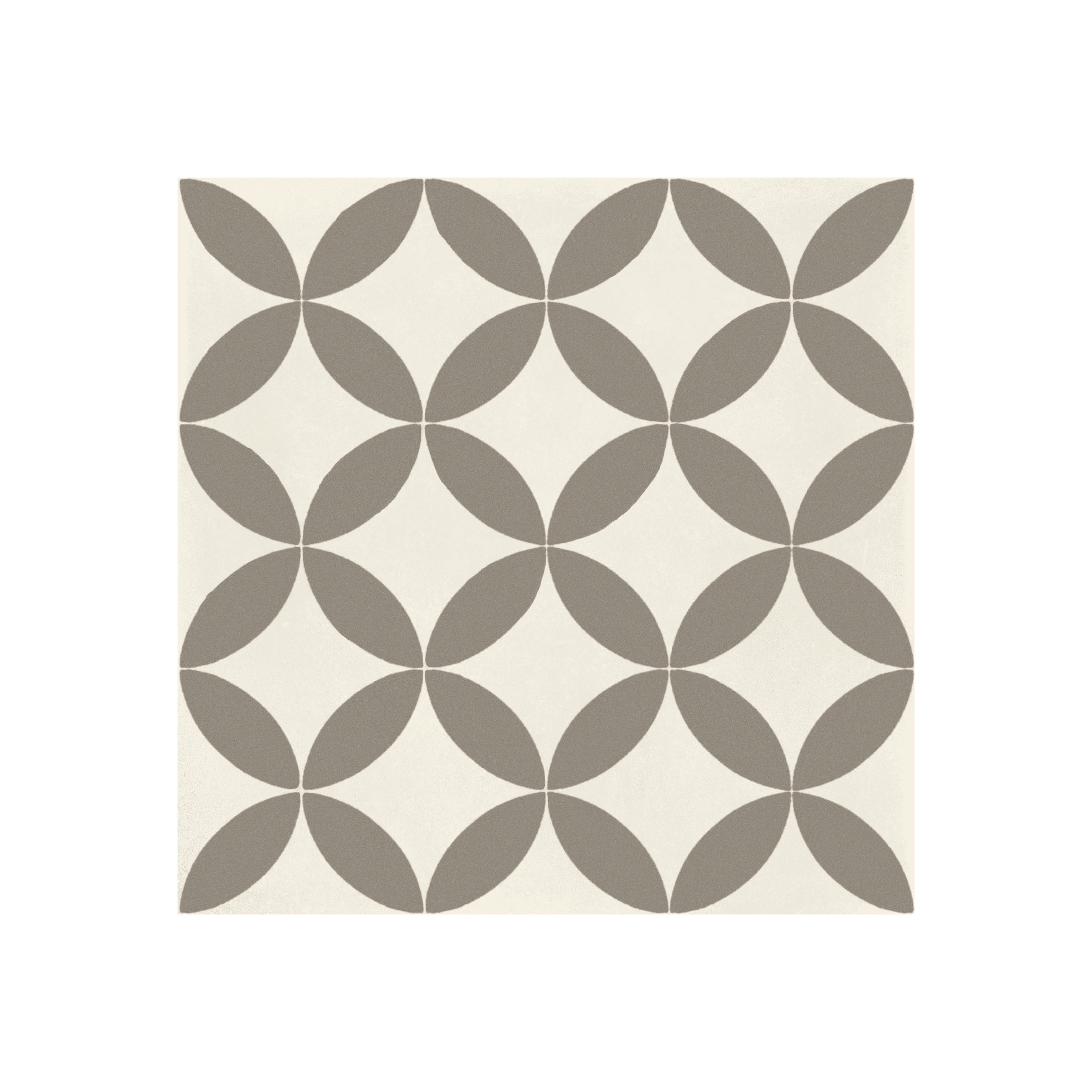 Hand Made Encaustic Look 8X8 Artois White Brown Decorative Blend