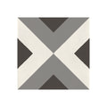 Hand Made Encaustic Look 8X8 Double Bling White Black Decorative Blend