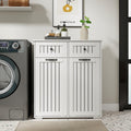 Tilt Out Freestanding Laundry Hamper Cabinet With Removable Liner Bag