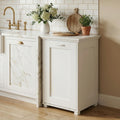 Tilt Out Trash Cabinet With Ozone Odor Control Wooden Hidden Garbage Bin Cabinet For Kitchen Laundry Hamper Cabinet