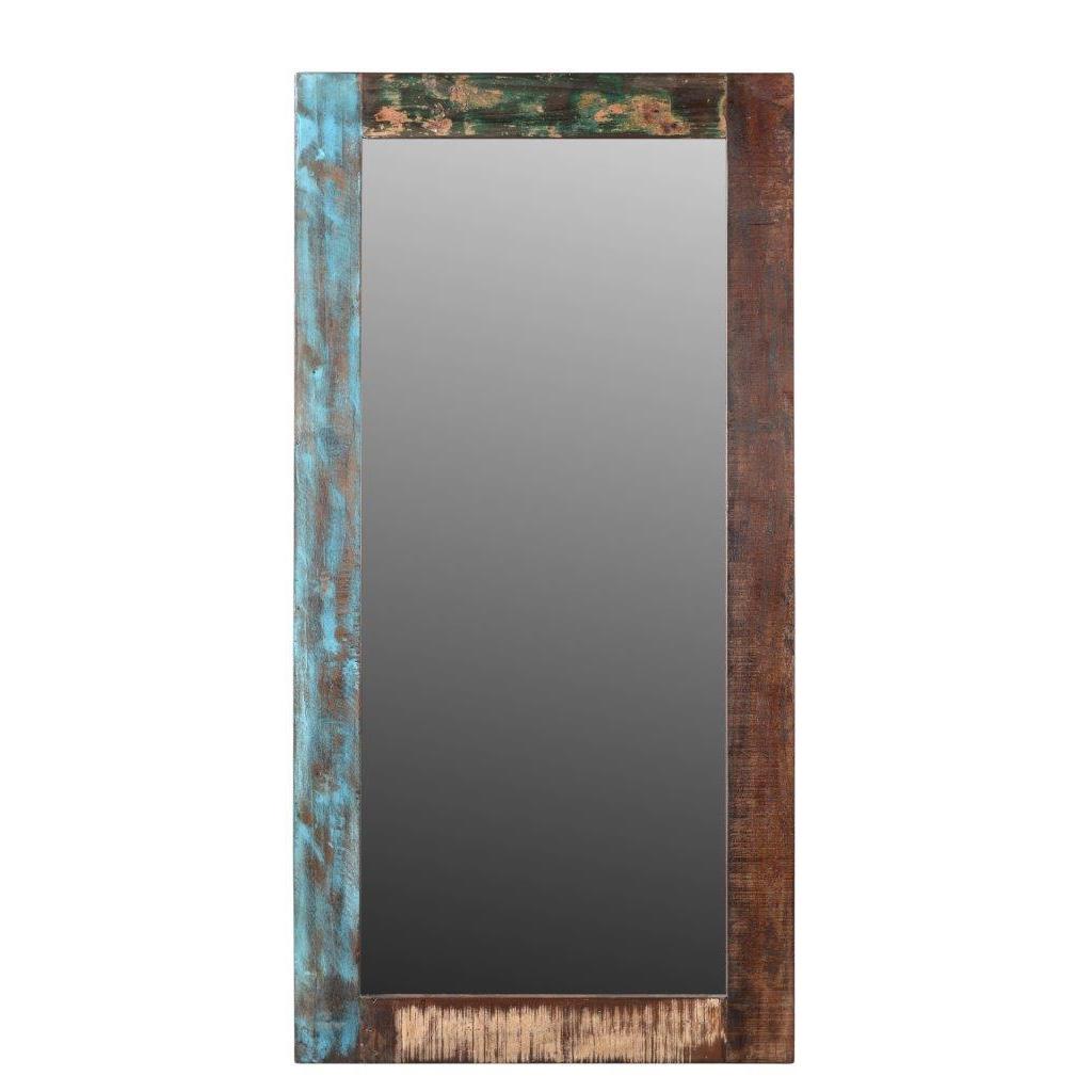 Timbergirl Agra Old Reclaimed Wood Mirror India Brown 30 X 60 X 1.5