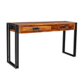 Timbergirl Solid Seesham Wood Console Table With Metal Legs