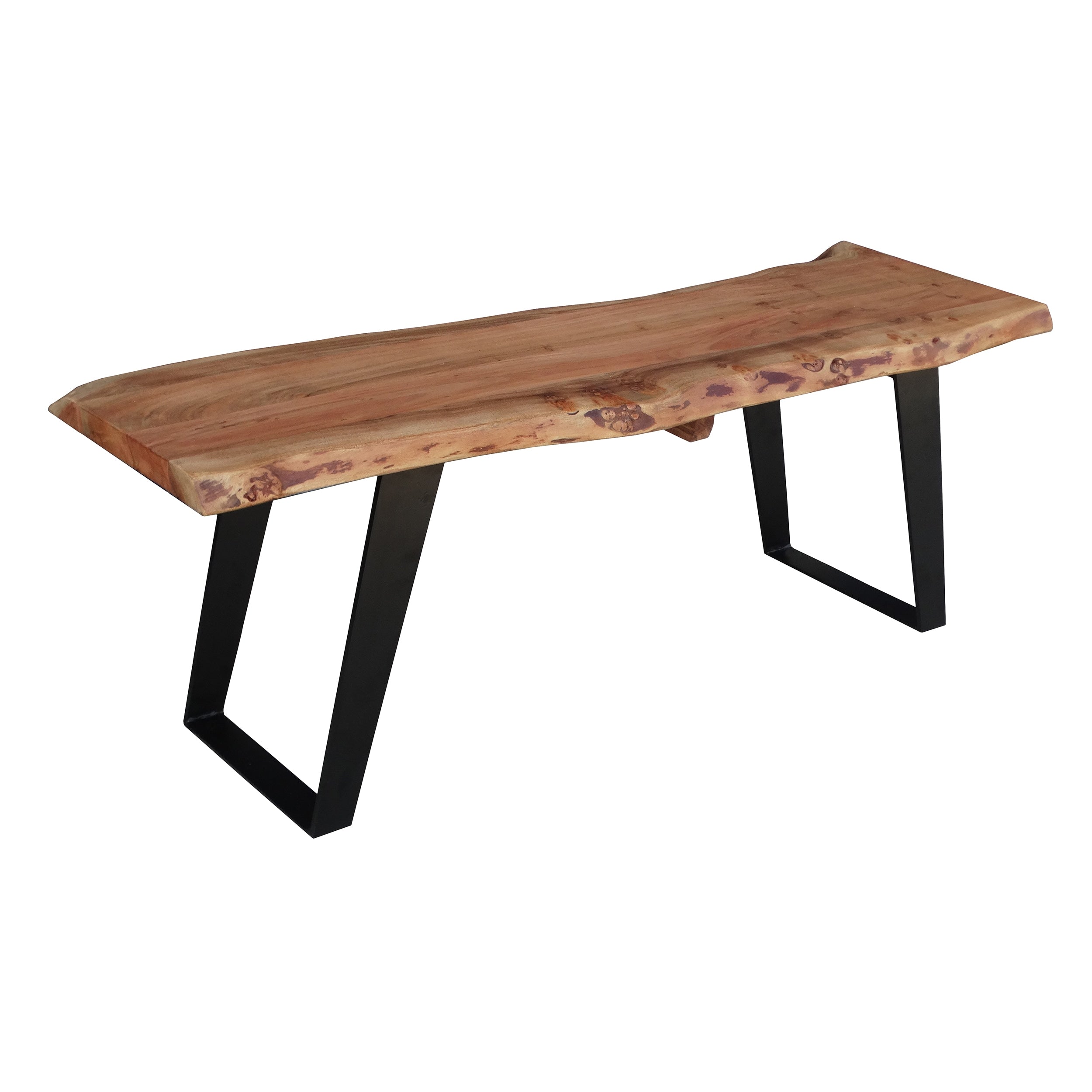 Timbergirl Solid Wood Live Edge Bench Natural