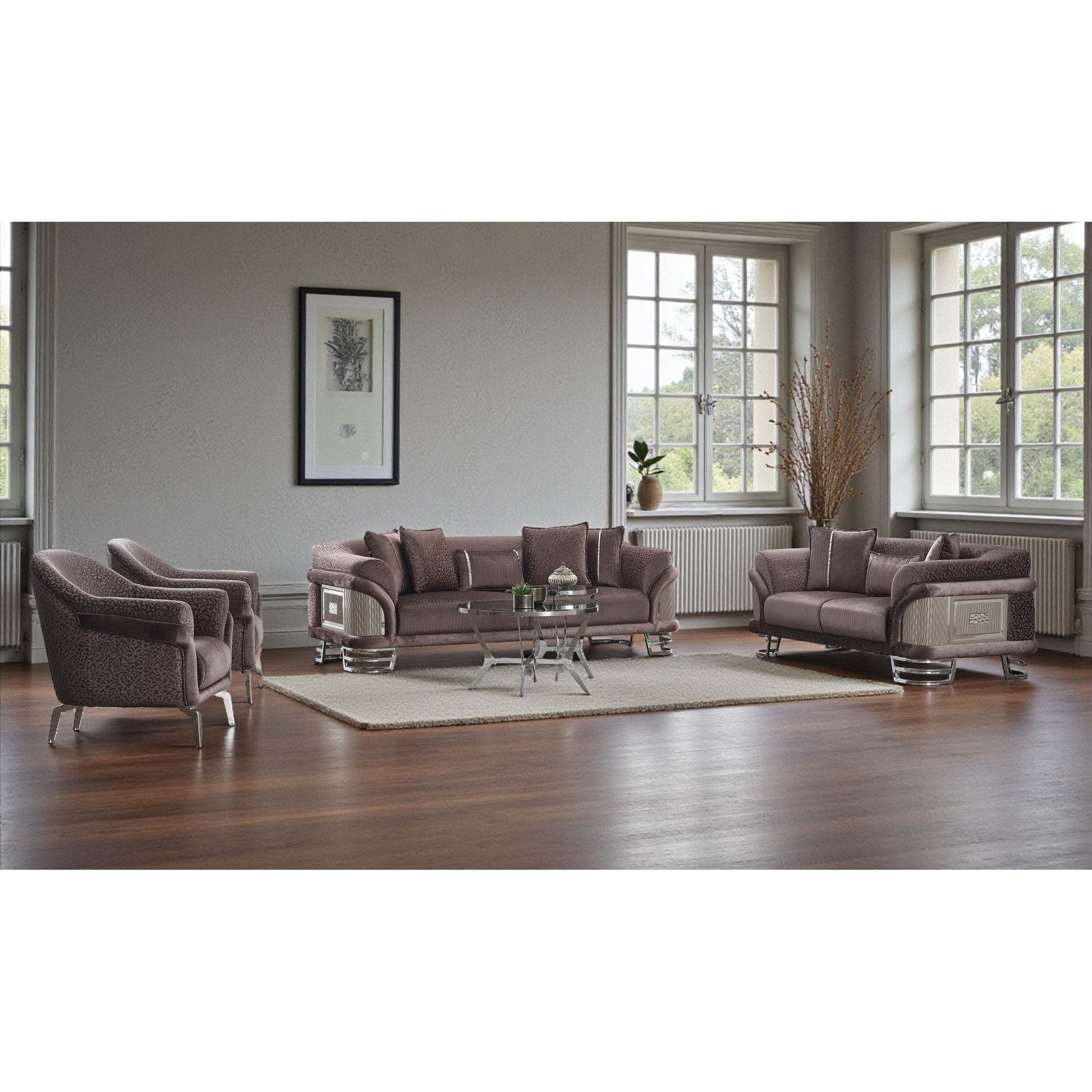 Timberline 3 Pieces Living Room Sets 2 Sofa 1 Chair