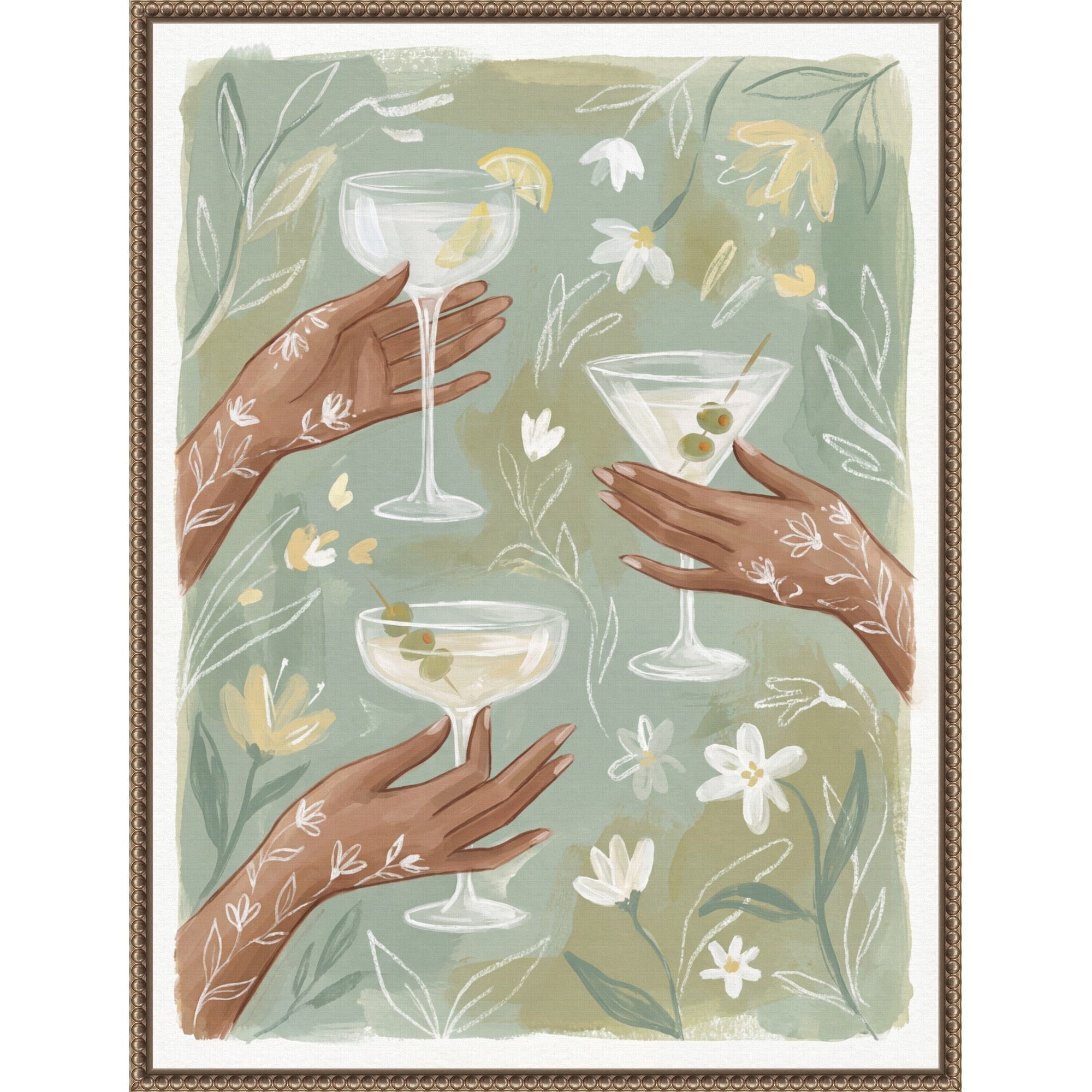 Time For Cocktails By Andreas Magnusson Framed Canvas Wall Art