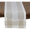 Timeless Linen Blend Table Runner With Hemstitch Accents
