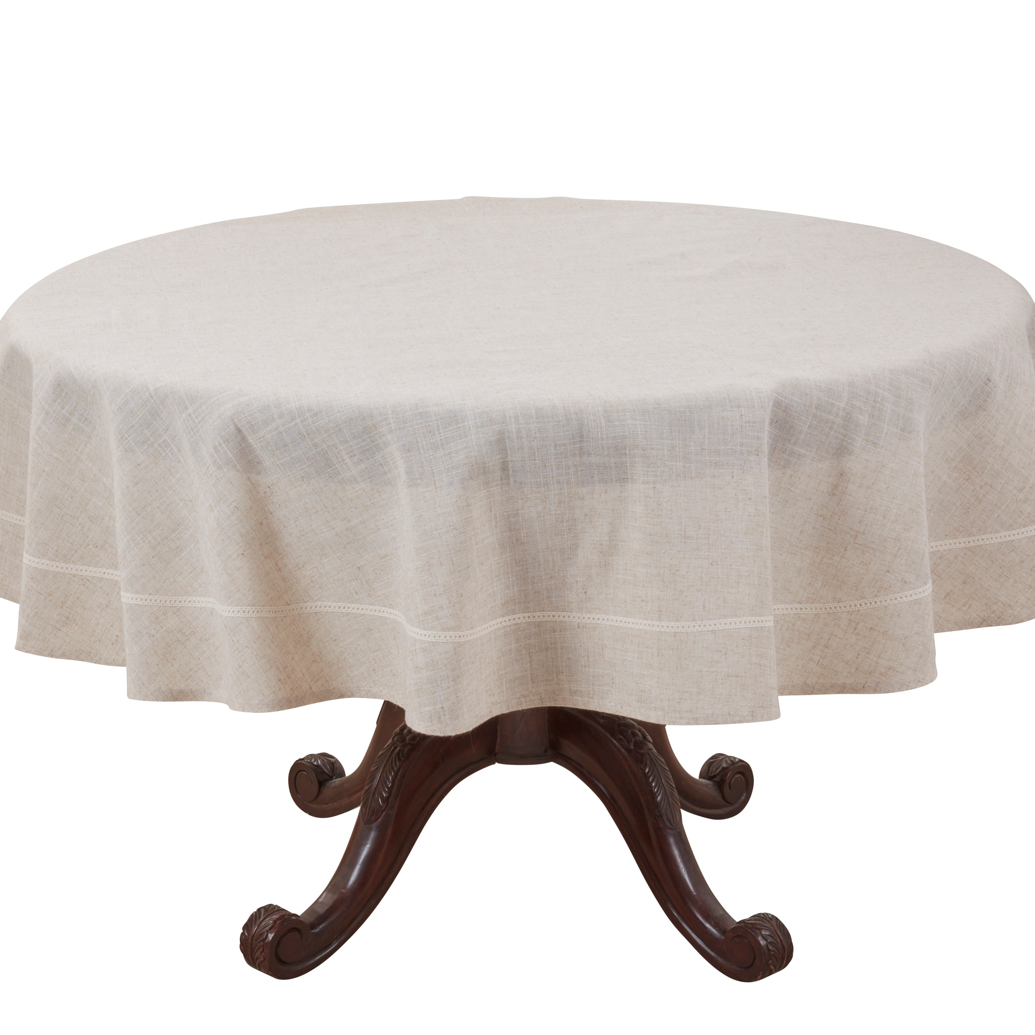 Timeless Solid Linen Blend Tablecloth With Subtle Texture For Everyday Dining Entertaining