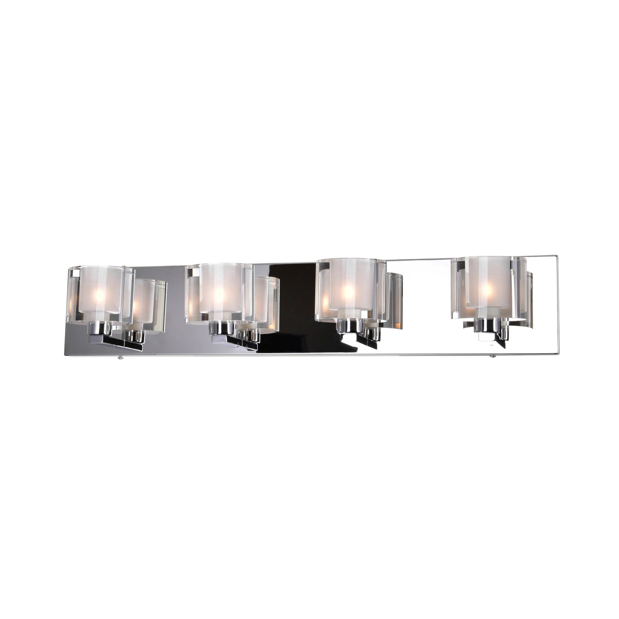 Porch Den Mcinnis Chrome Finish 4 Light Wall Sconce