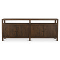 Tindall Sideboard Neem Wood Open And Closed Shelving Dark Brown