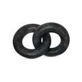 Tindall Tabletop Accent Rajasthani Black Marble Interlocking Ring Sculpture Polished Finish Black Marble