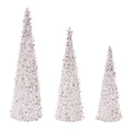 Tinsel Cone Tree Set Of 3