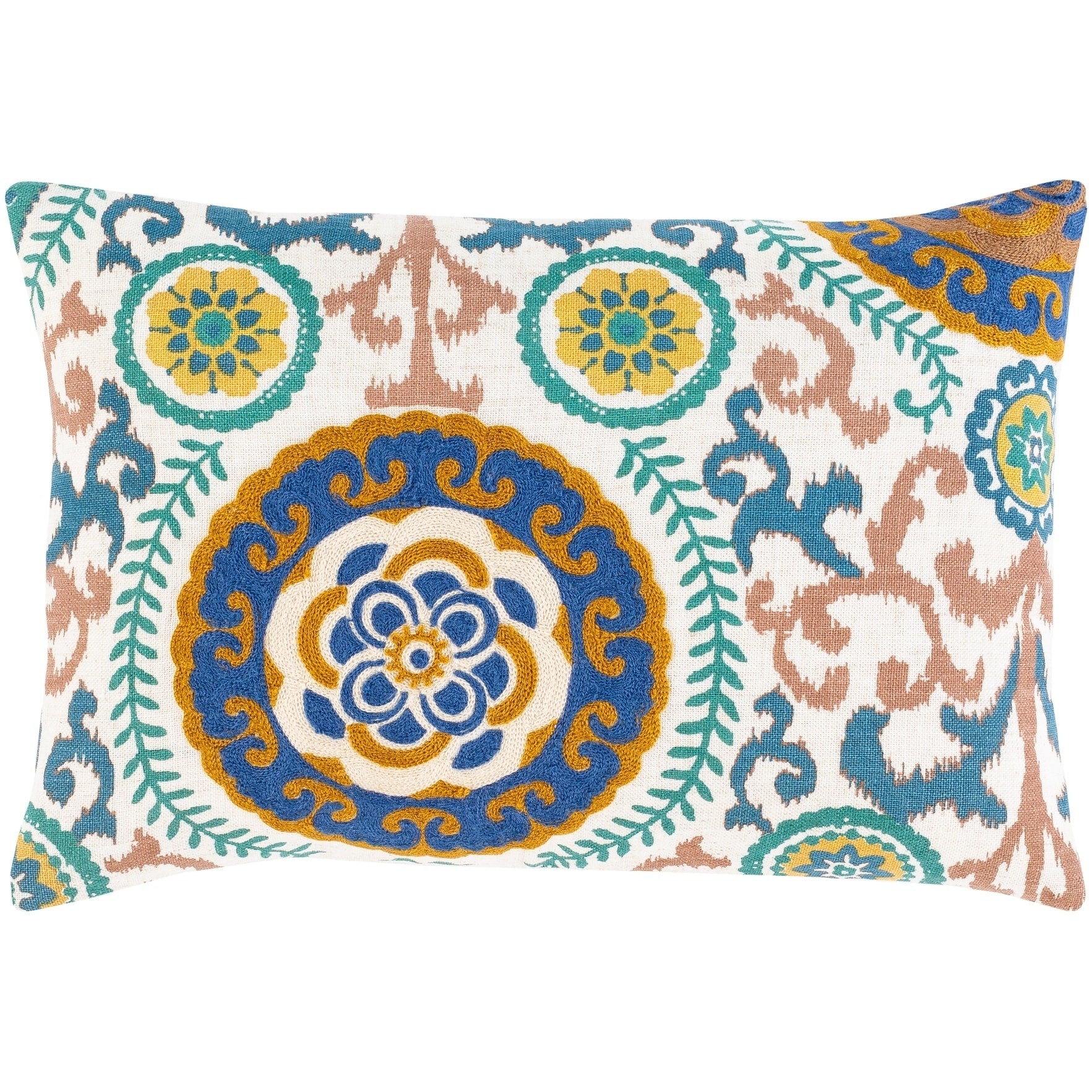 Tiro Embroidered Mandala 14X20 Inch Lumbar Throw Pillow