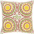 Tiro Embroidered Medallion 18 Inch Throw Pillow