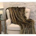 Tissavel Volga Rabbit Faux Fur Handmade Luxury Throw Throw 36W X 60L